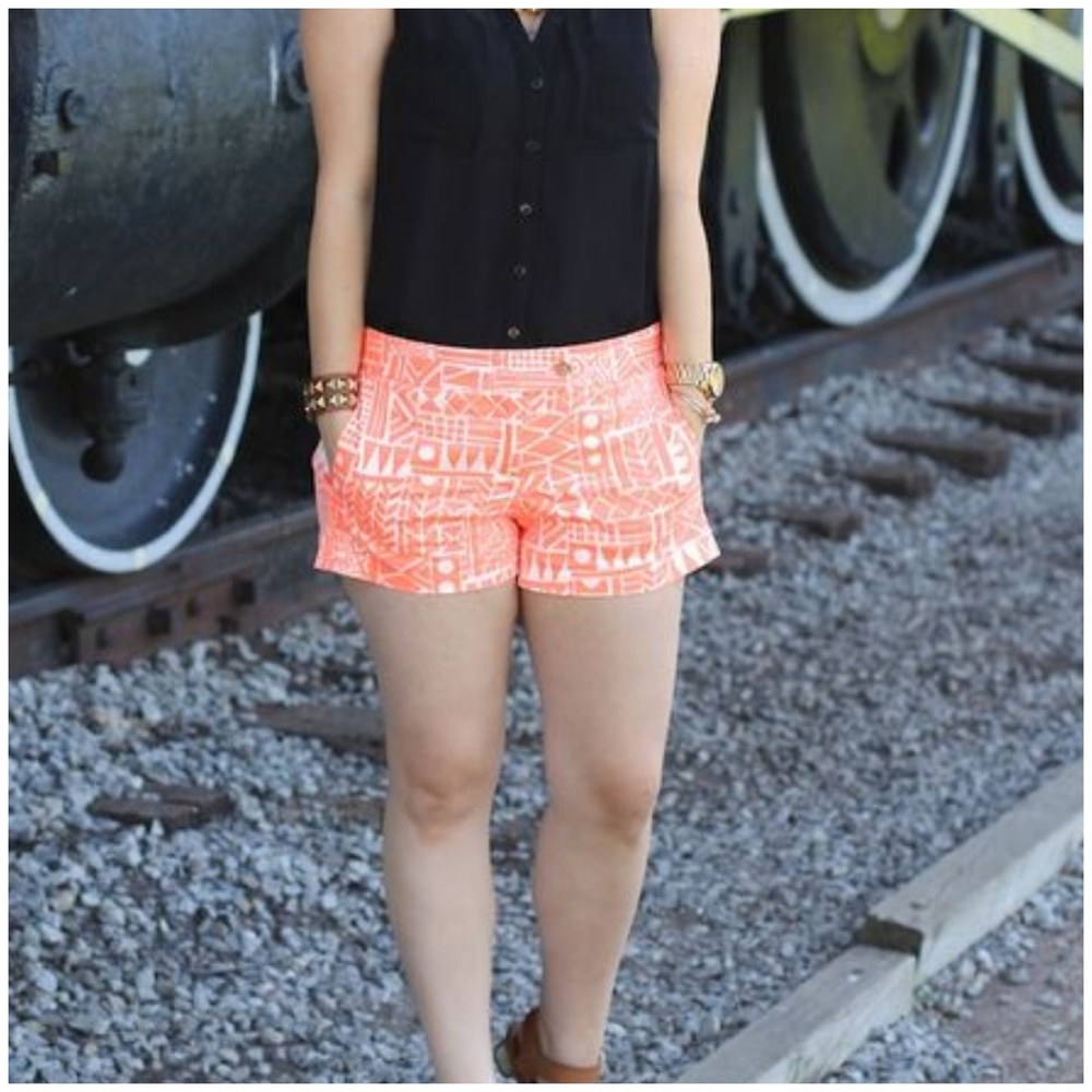 J. Crew Stretch City Fit Printed Shorts Size 4